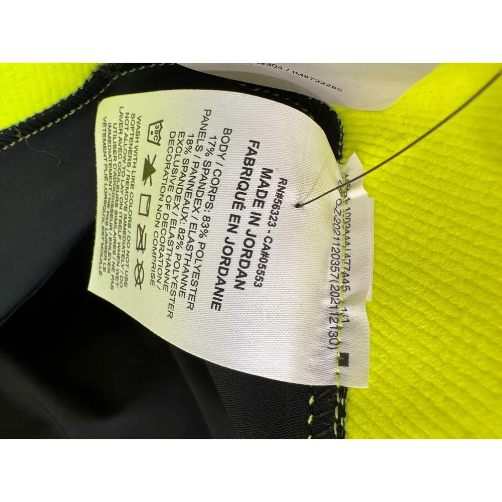 Nike Pro Womens Mid Rise Full‎ Length Training Leggings Black Volt CZ9779-013 M